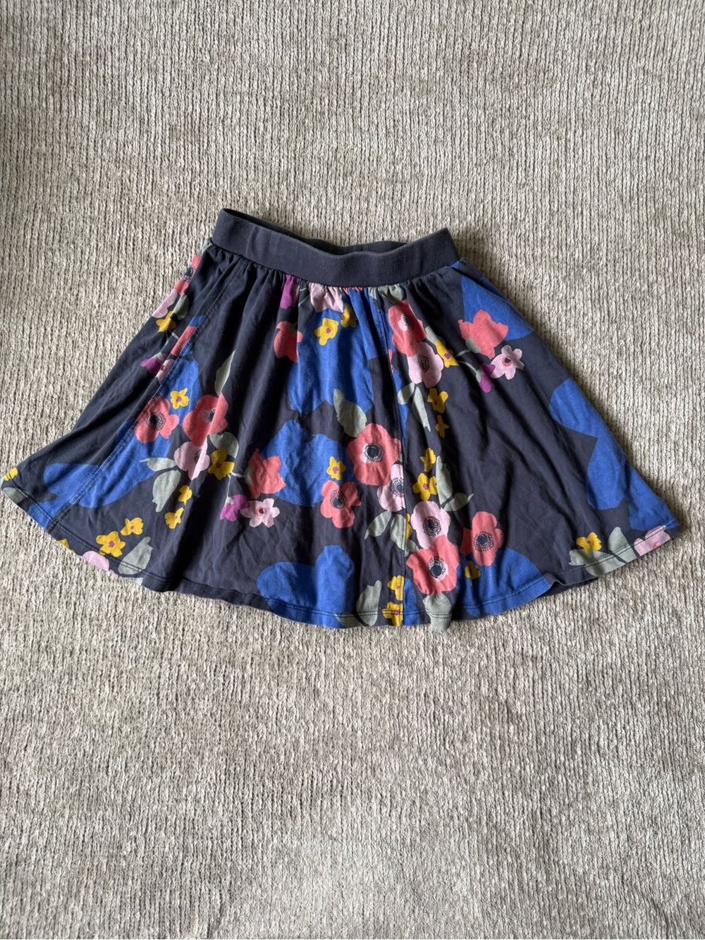 Tea Collection Floral Circle Skirt Girls Size 10 Blue Pink Cotton
